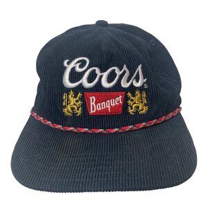 Coors Banquet Corduroy Rope Cap Snapback Vintage Style Rope Hat Snapback